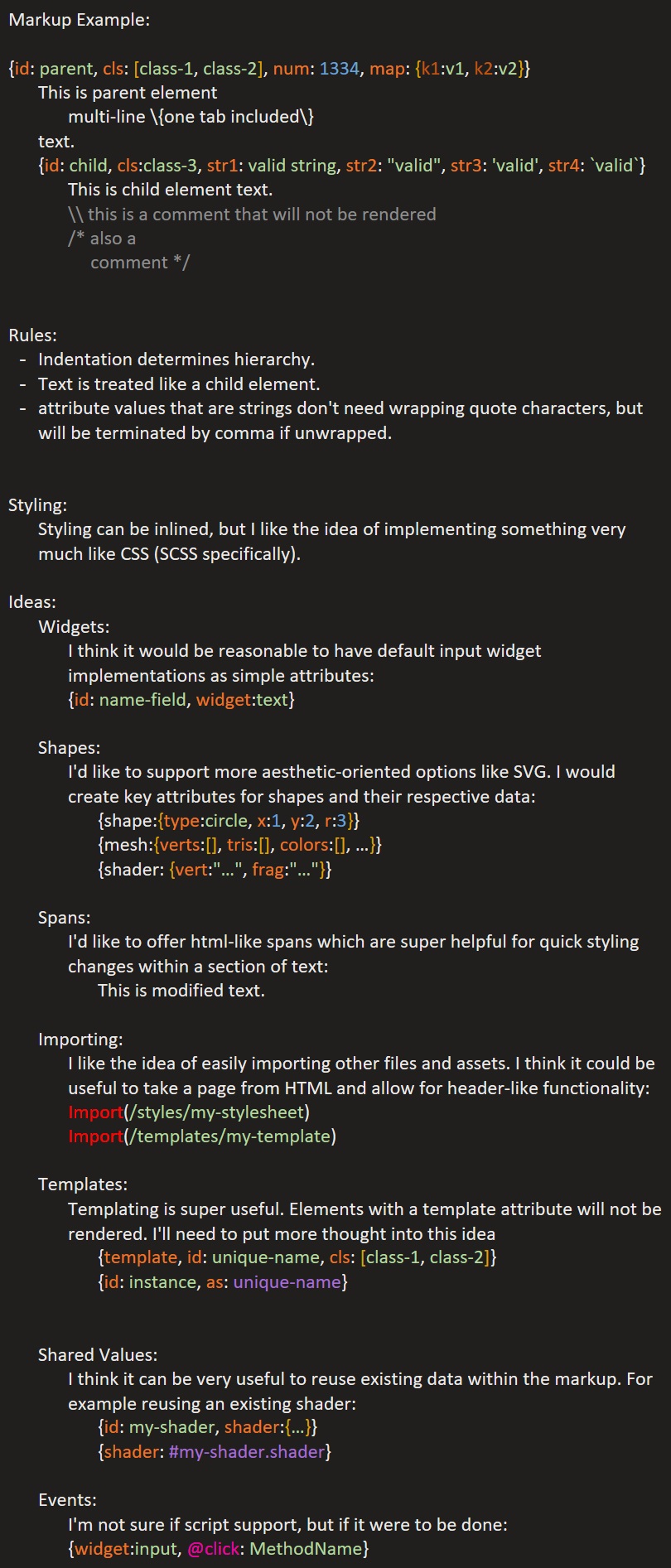 Markup Idea