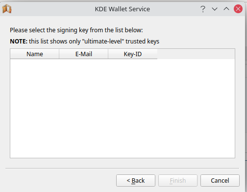 KDE Wallet screendump2