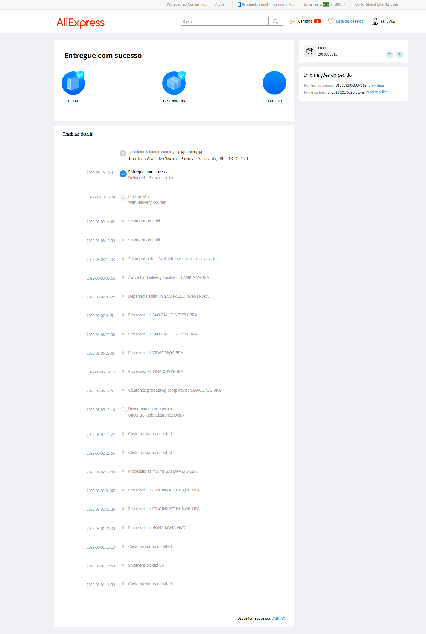 aliexpress tracking