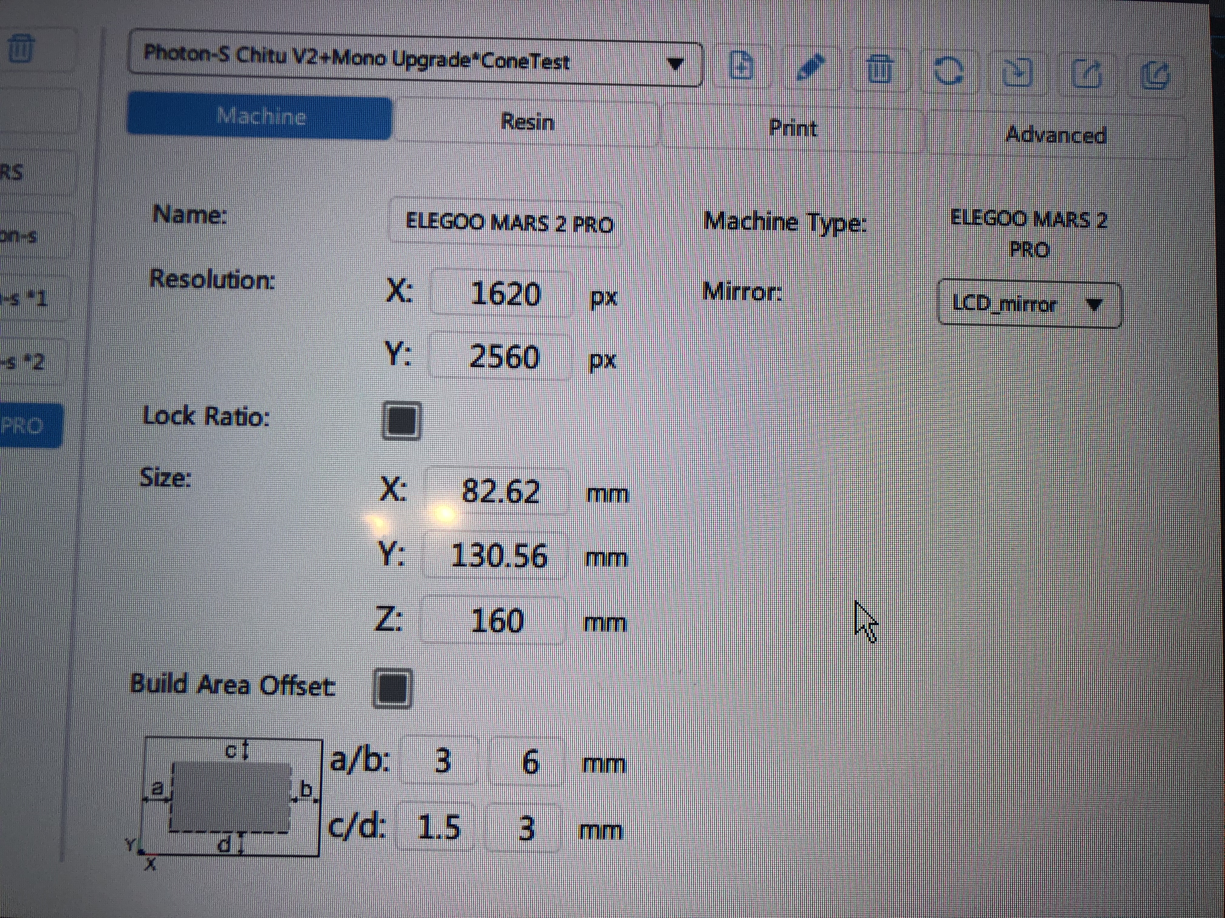 Photon-S Chitu V2 upgrade settings