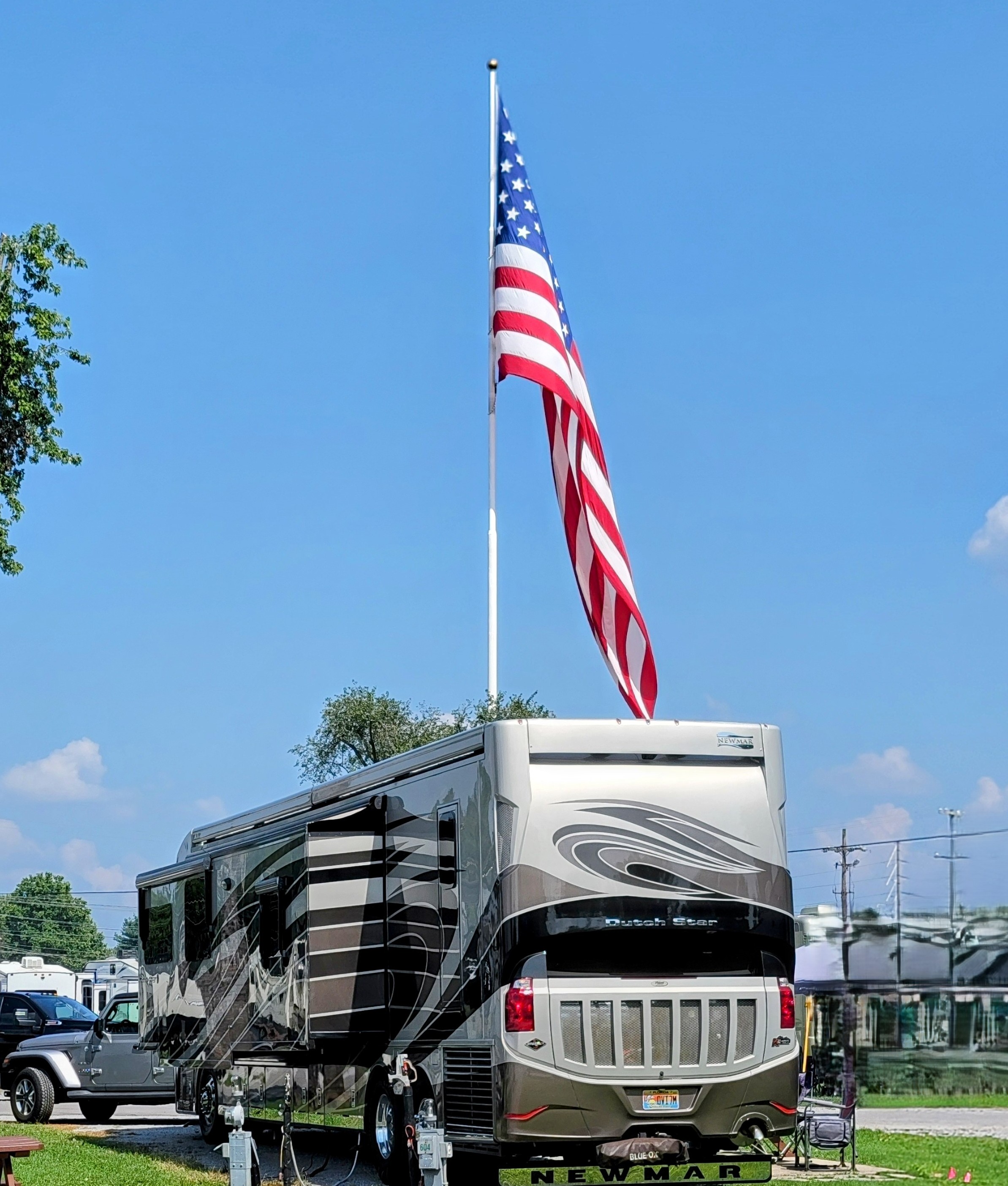 Flag over Motorhome