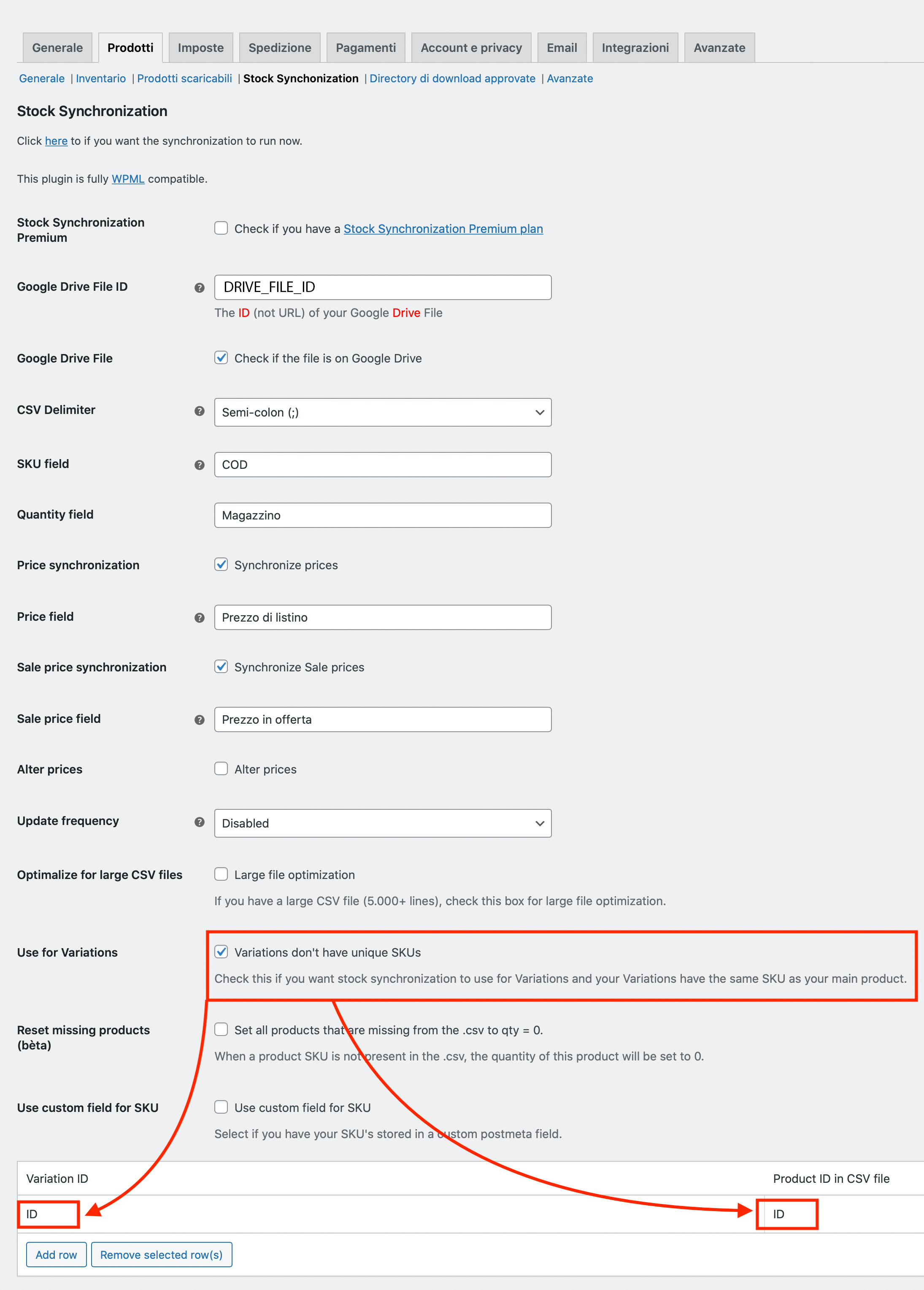 Stock-Synchronization-settings