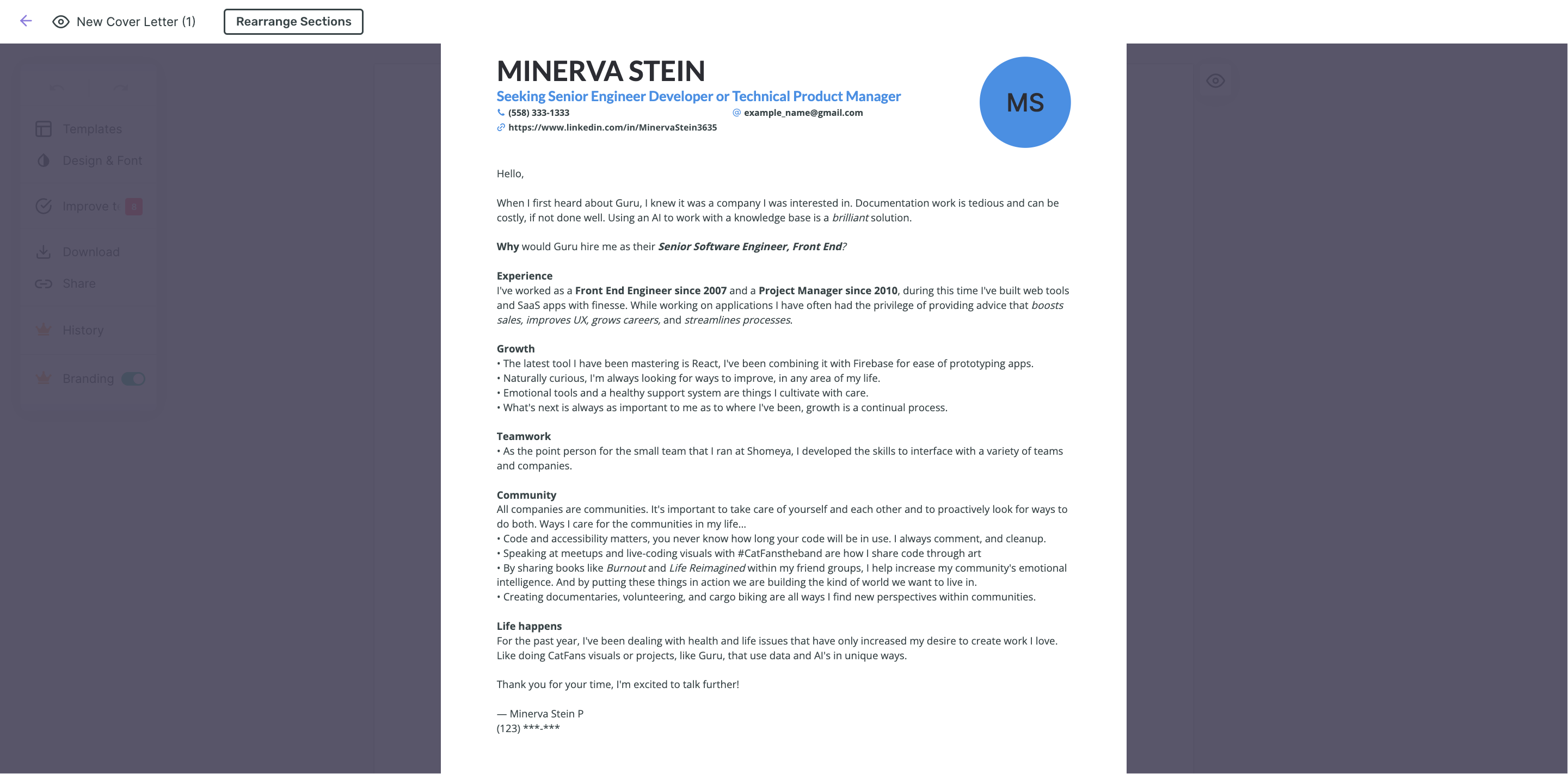 CoverLetter