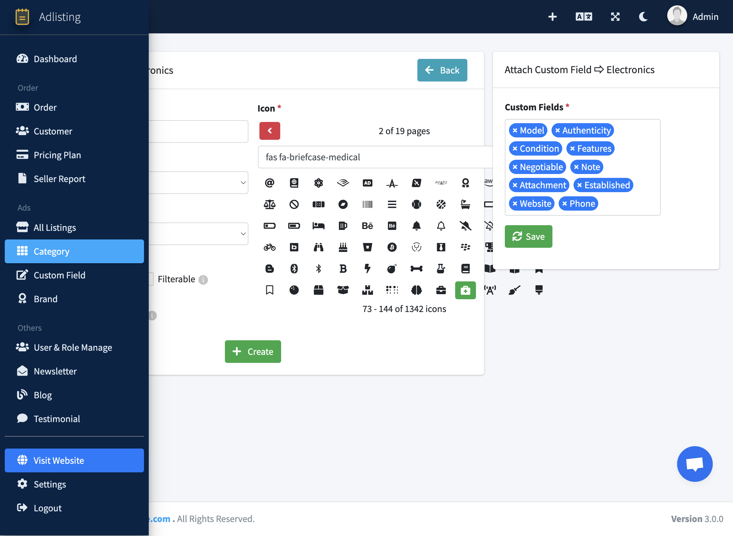 icon selector