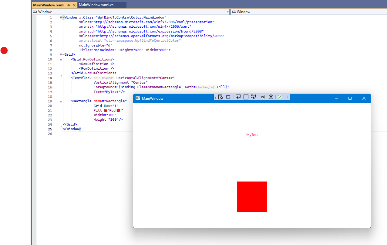 Wpf Bind To Control Color