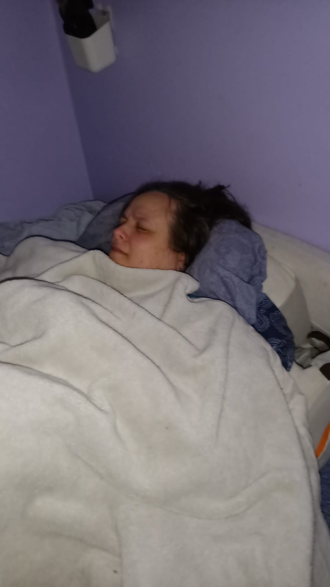 Tracey trying to sleep