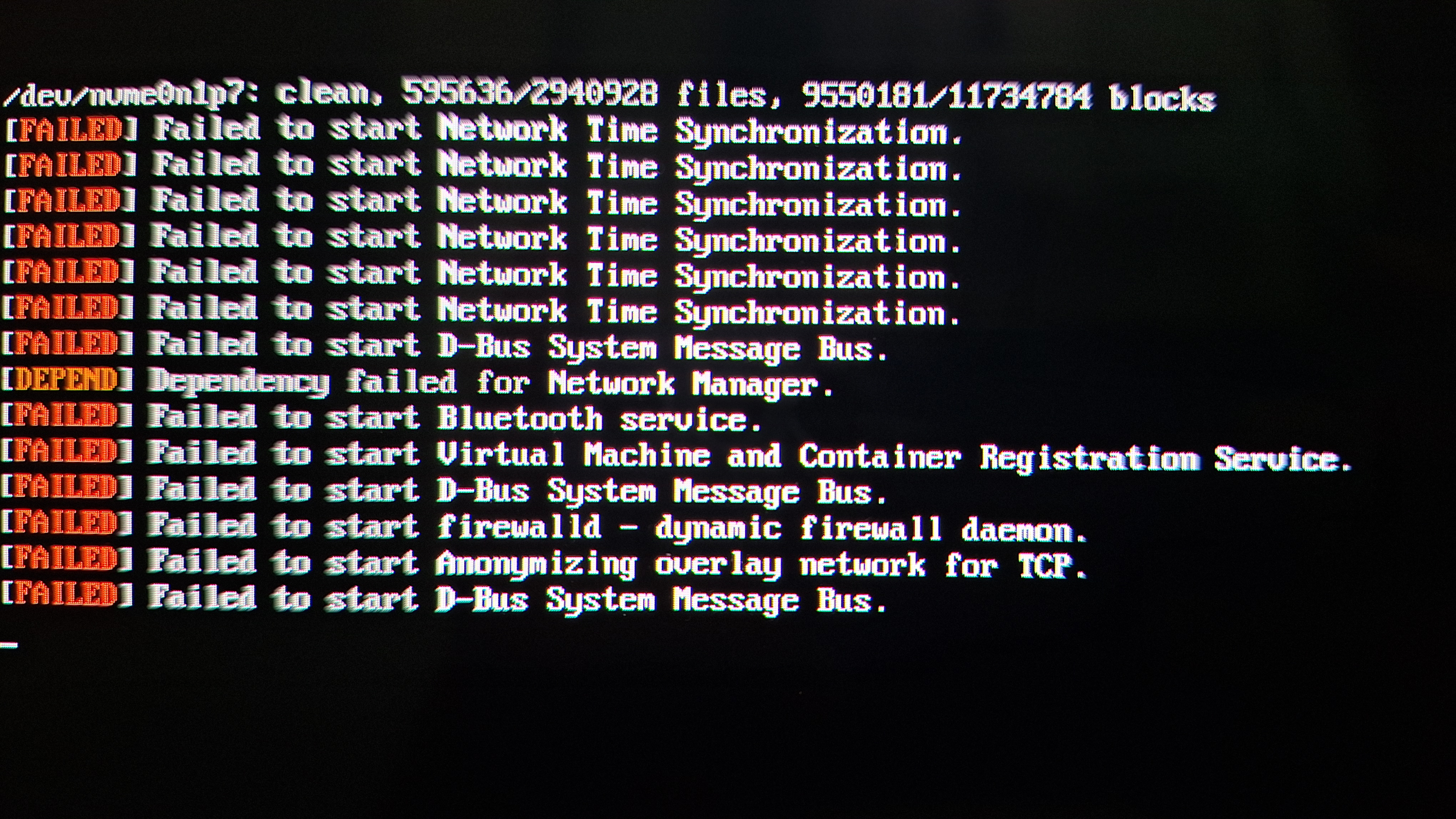 Failed to start
