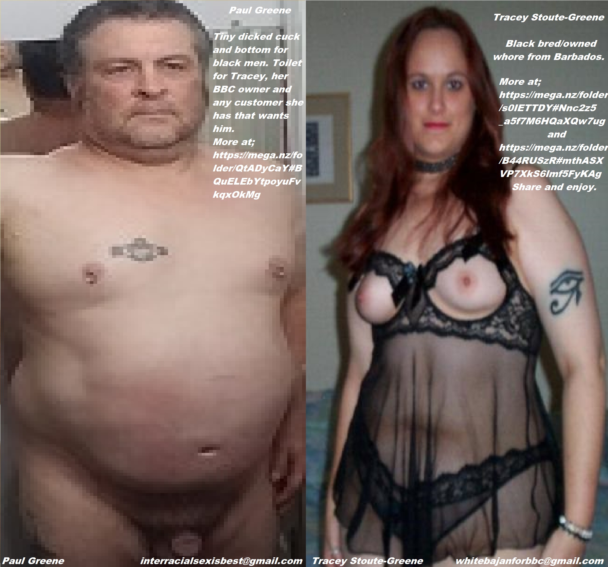 Tracey Stoute-Greene and her cuck Paul Greene