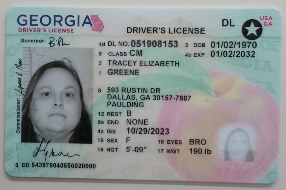Tracey Stoute-Greene's Drivers License