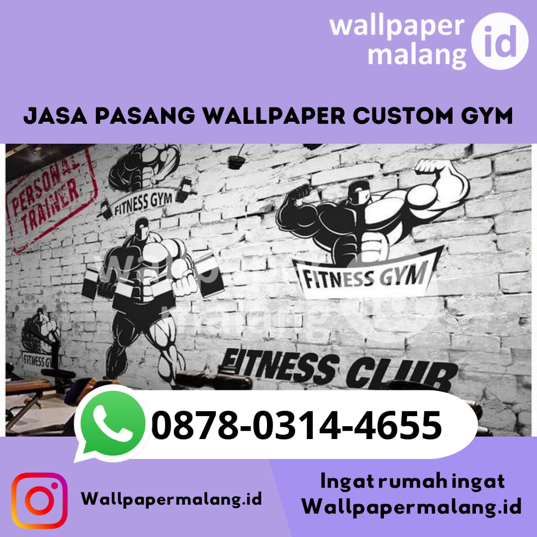 JASA PASANG WALLPAPER CUSTOM GYM