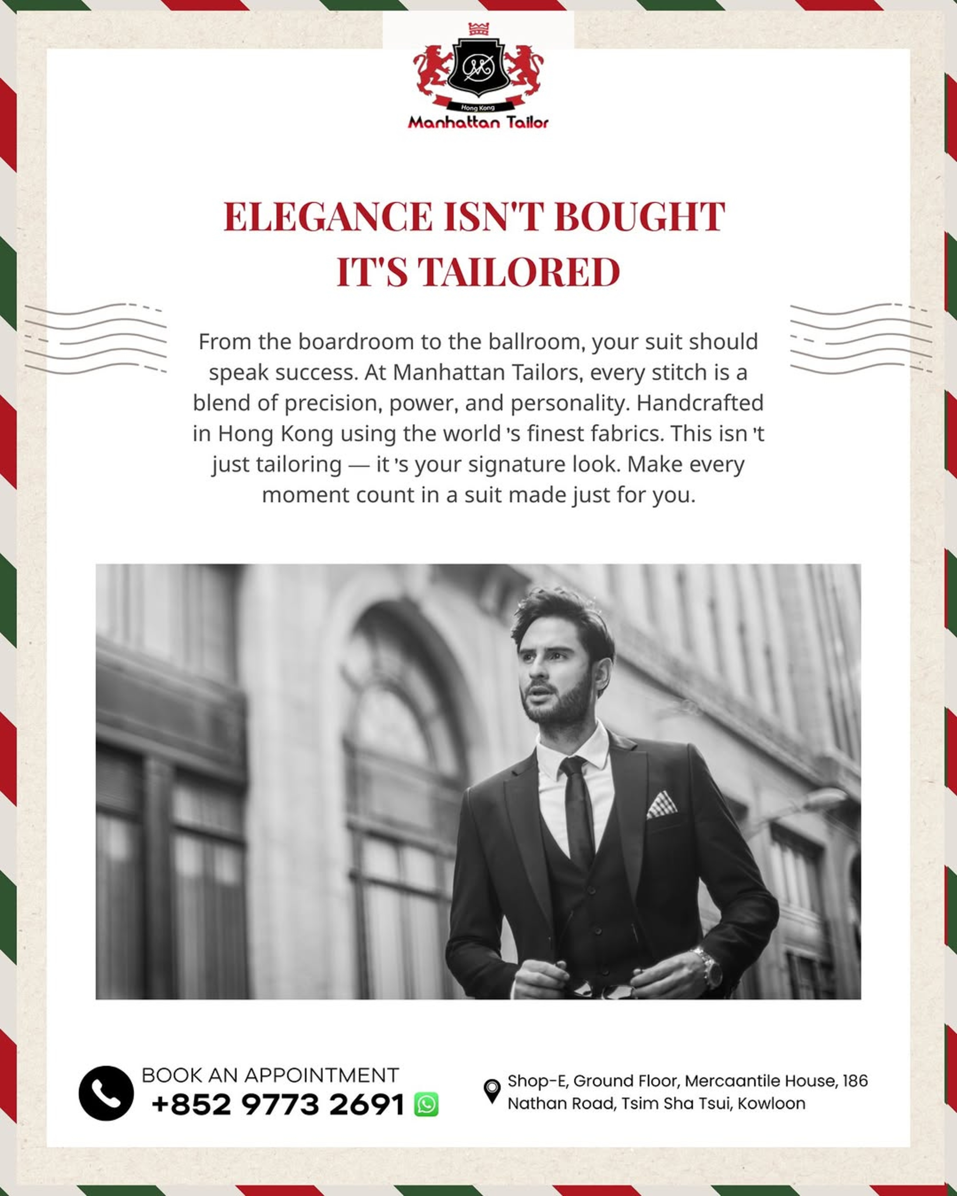 Premium Bespoke Tailor in Hong Kong Manhattan Tailors for Men’s & Women’s Custom Clothing