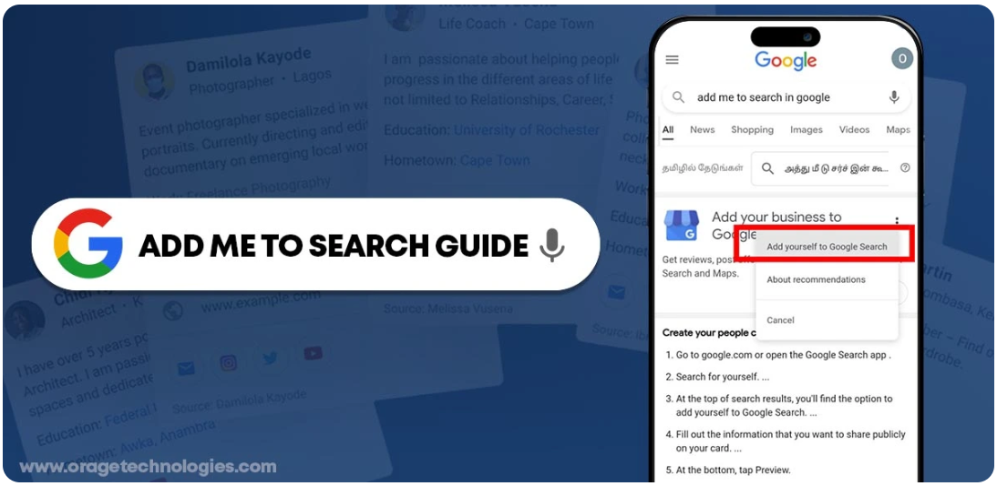 Add me to search guide