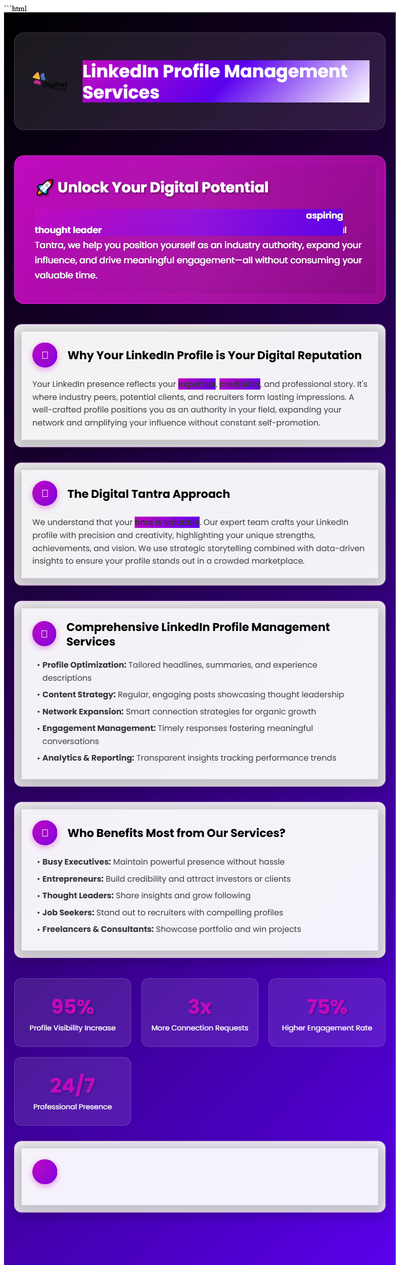 LinkedIn Profile Management Services in Singapore – Accelerate & Elevate