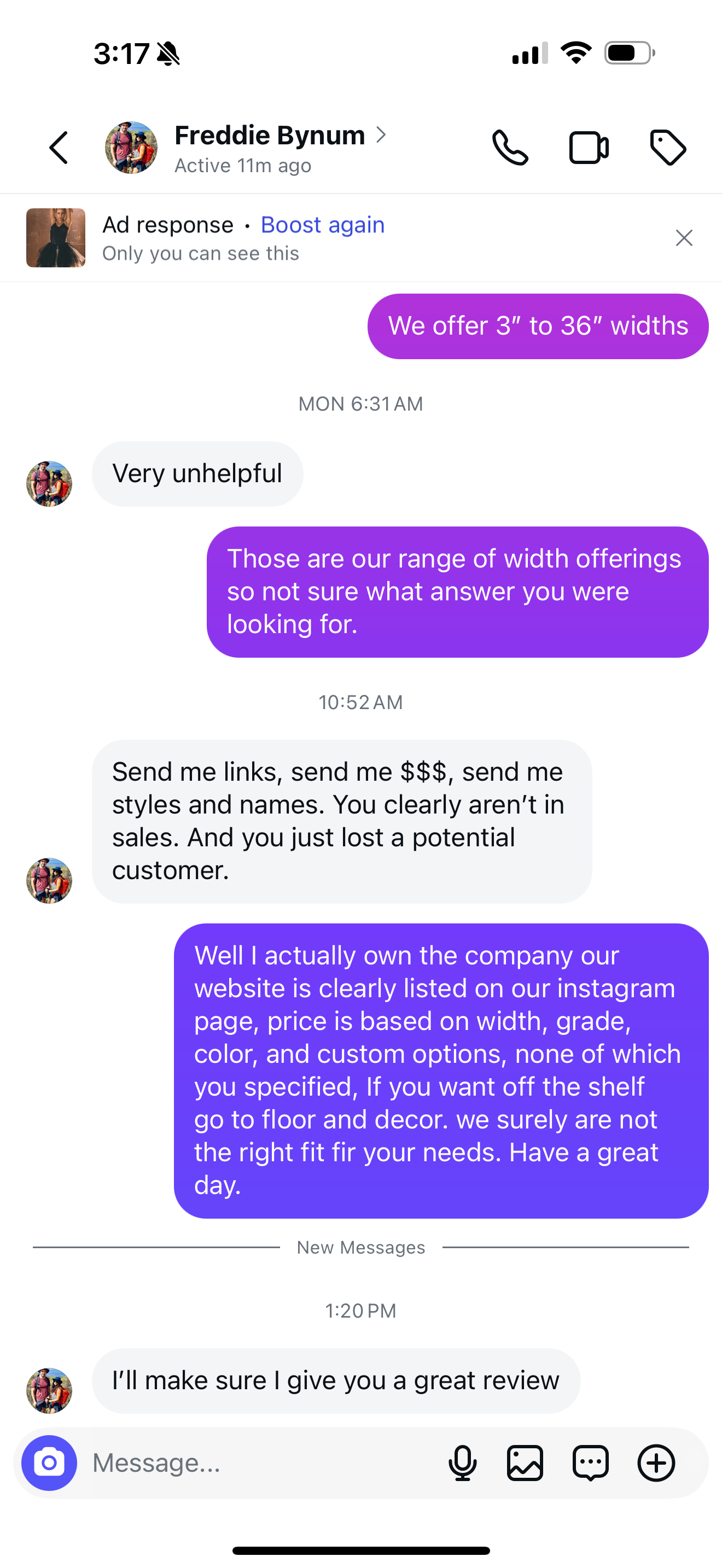 Message Screen 2