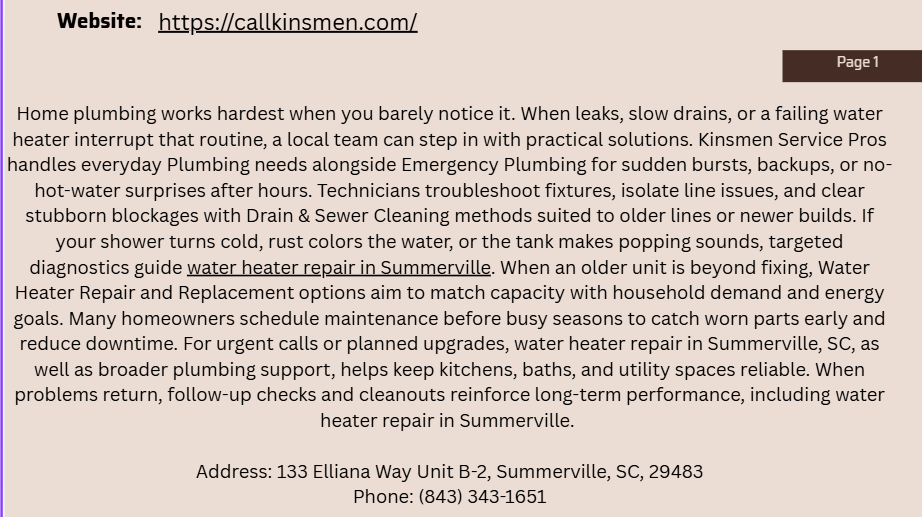 Kinsmen Service Pros