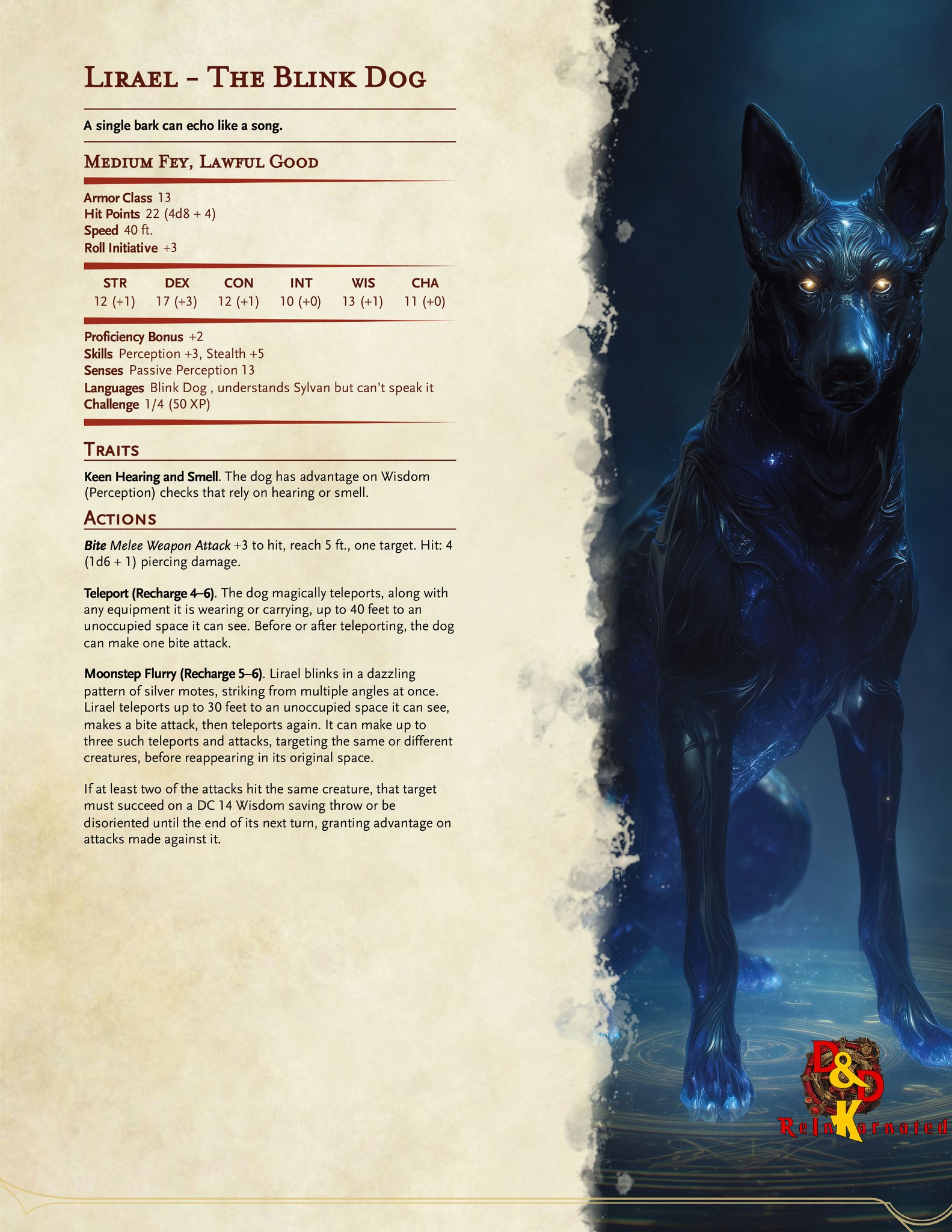 Lirael – The Blink Dog