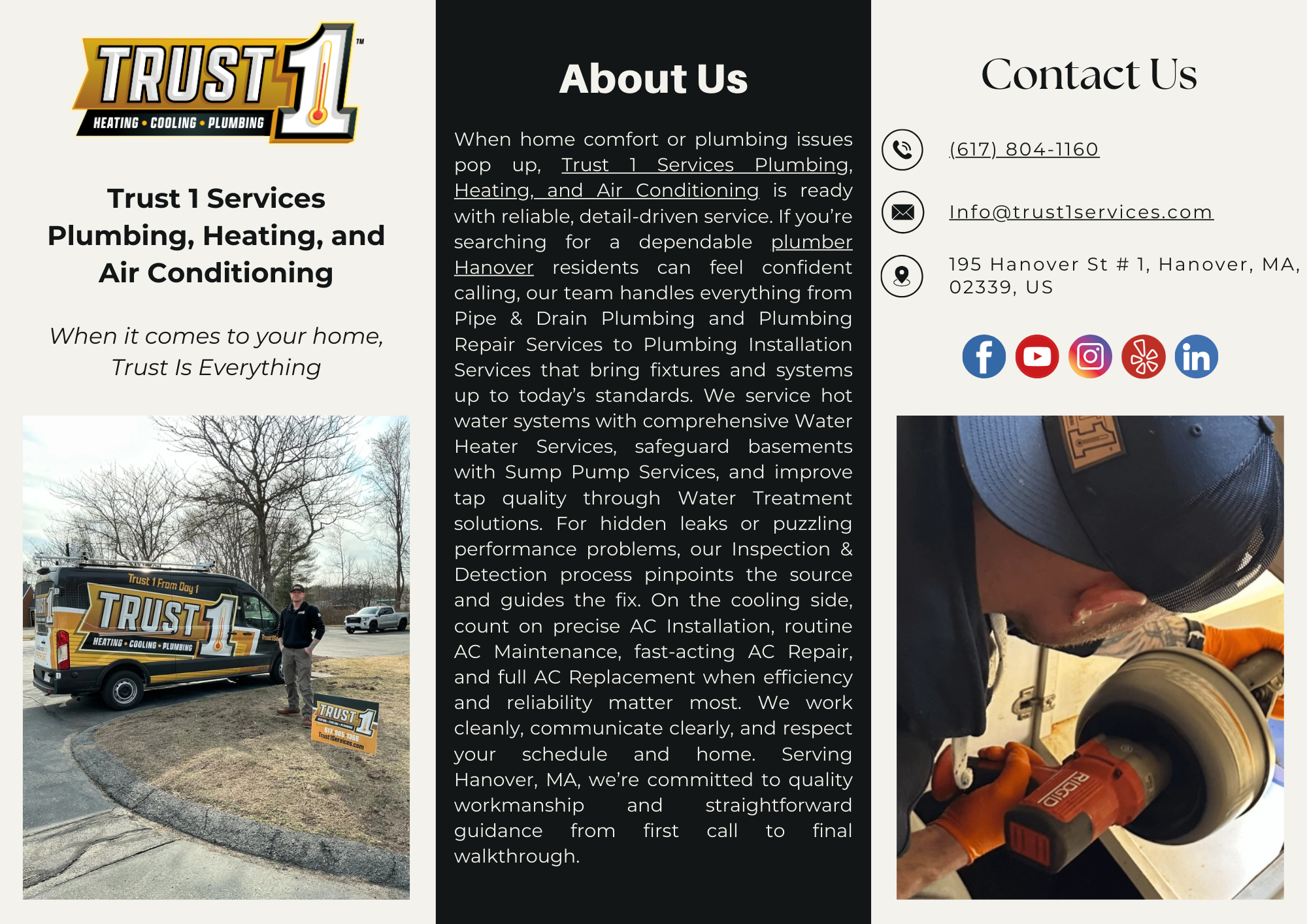 Trust 1 Services Plumbing, Heating, and Air Conditioning