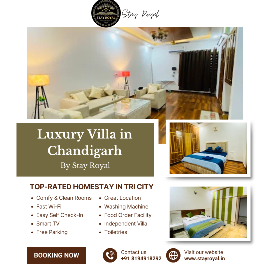 Luxury Villa in Chandigarh – Stay Royal Elegance