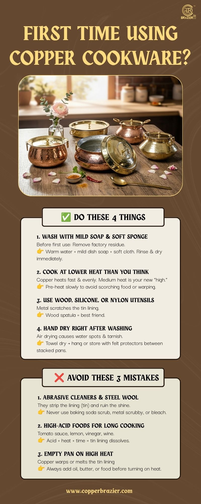 First time using copper cookware? Do these 4 things. Avoid these 3.