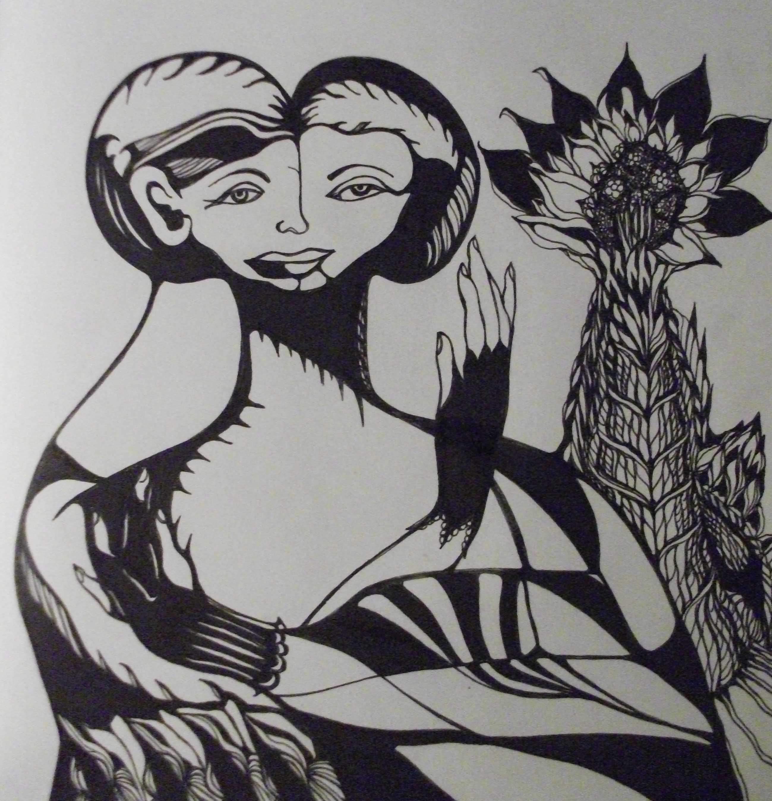 woman with glove
