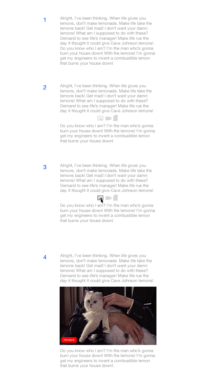 inline media creation